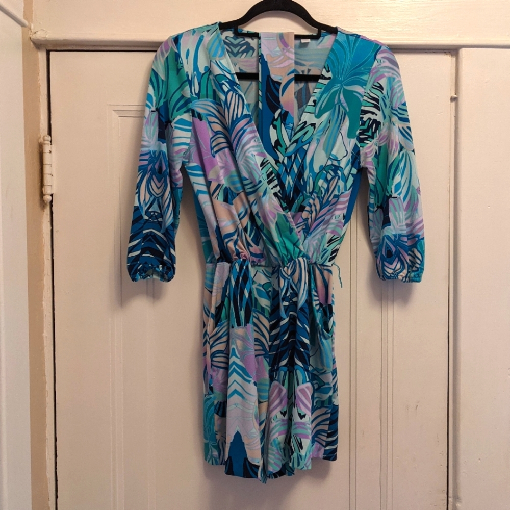 NY&Co Tropical Romper sz small